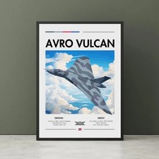 Listing image for Avro Vulcan Strategic bomber Print - Cold War Aviation Art, White Cliffs
